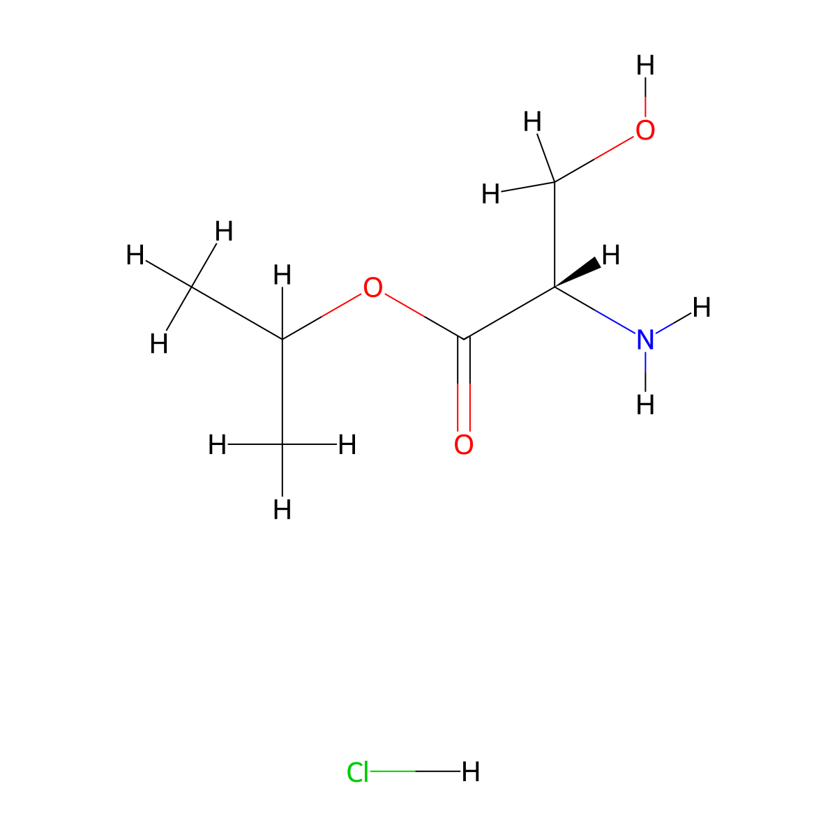 l-Serine isopropyl ester hydrochloride molecular structure, CAS 37592-53-3