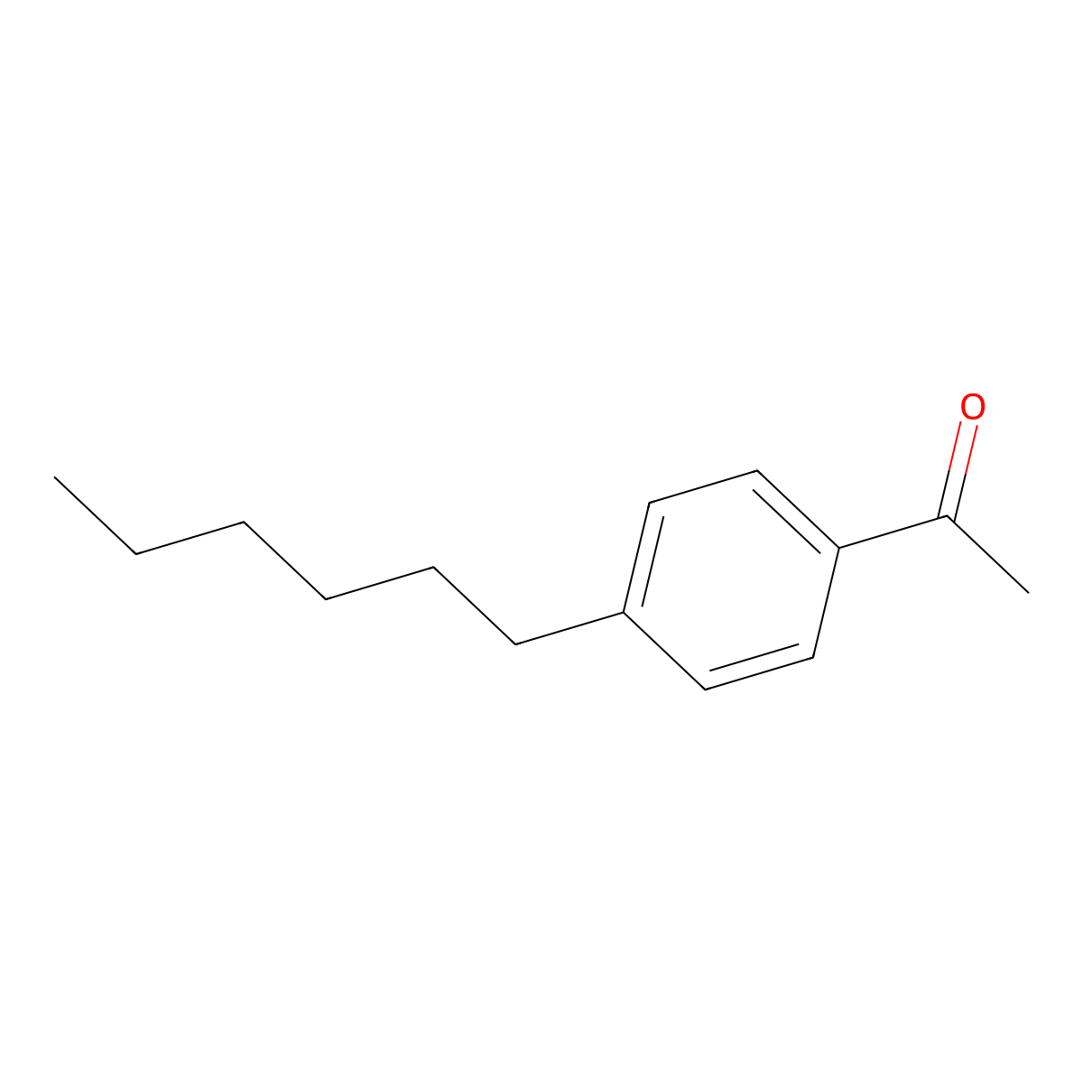 4-Hexylacetophenone molecular structure, CAS 37592-72-6