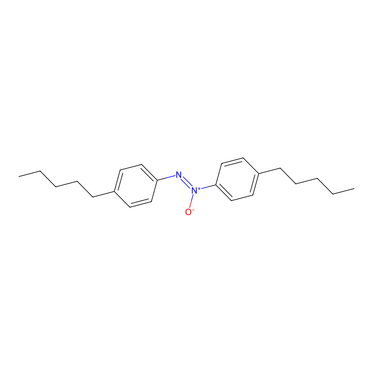 4,4'-Dipentylazoxybenzene molecular structure, CAS 37592-87-3