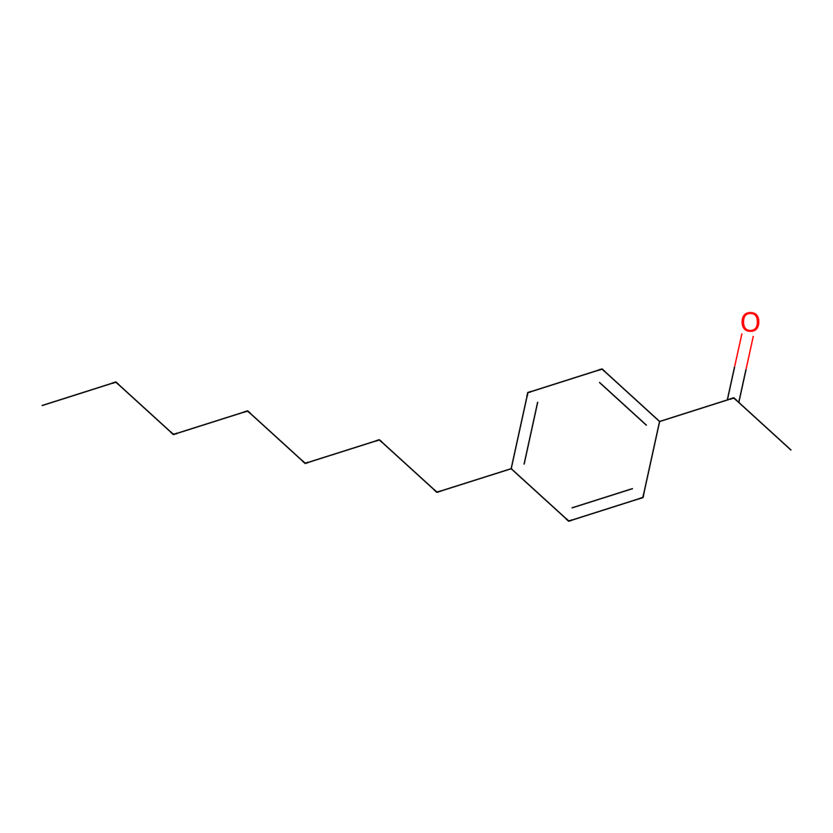 Ethanone, 1-(4-heptylphenyl)- molecular structure, CAS 37593-03-6