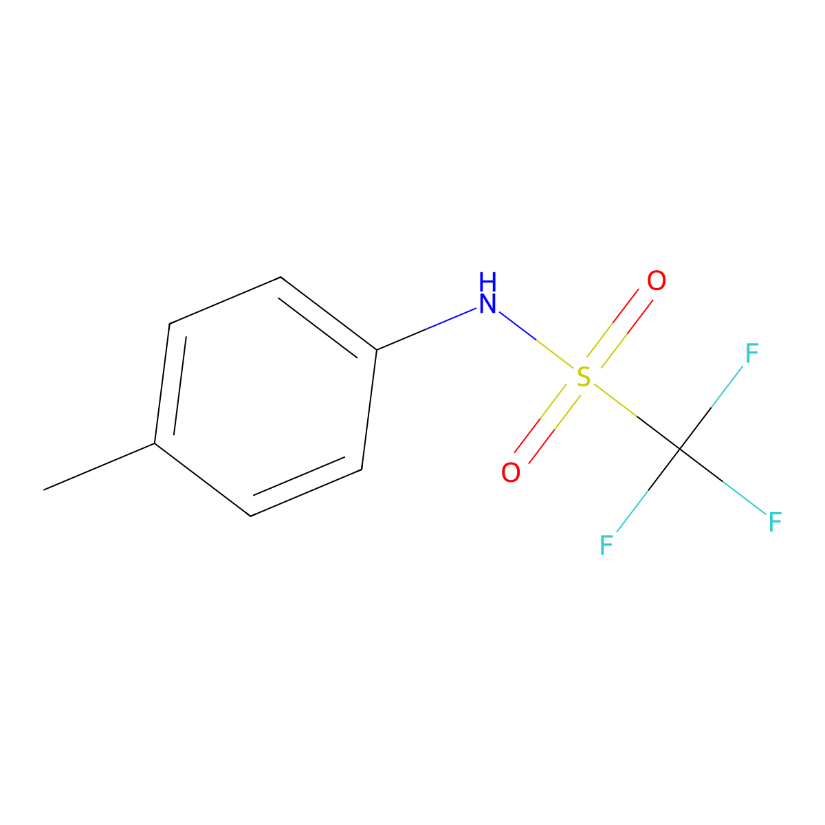 1,1,1-trifluoro-N-(4-methylphenyl)methanesulfonamide molecular structure, CAS 37595-73-6