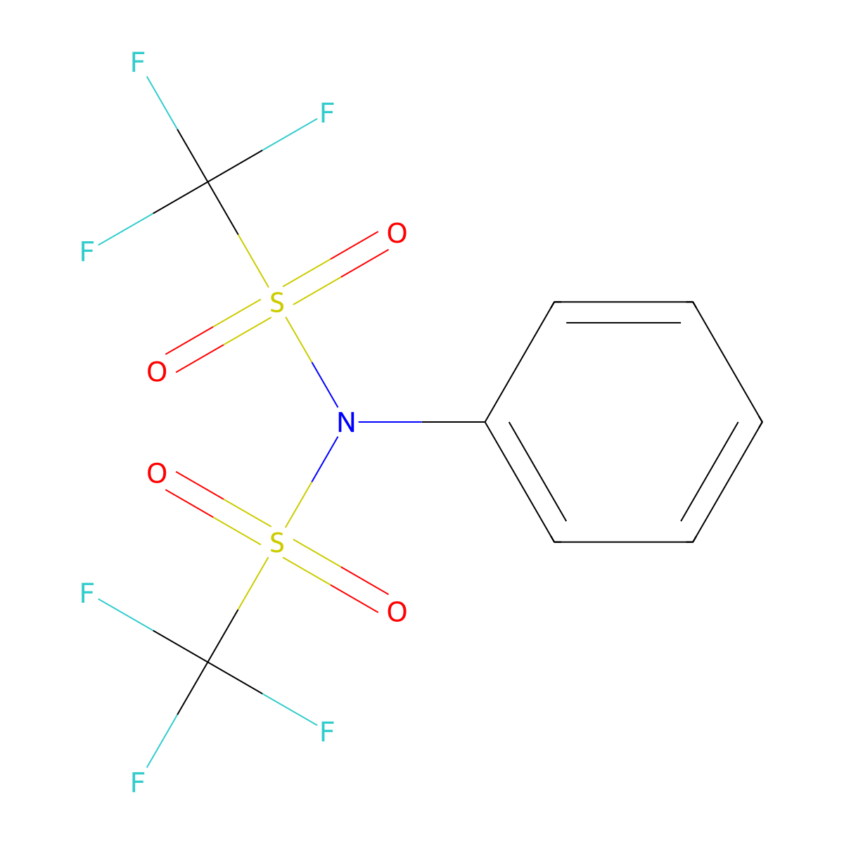 Phenyl triflimide molecular structure, CAS 37595-74-7