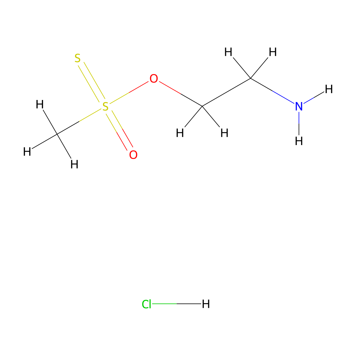 2-Aminoethyl Methanethiosulfonate Hydrochloride molecular structure, CAS 37597-96-9