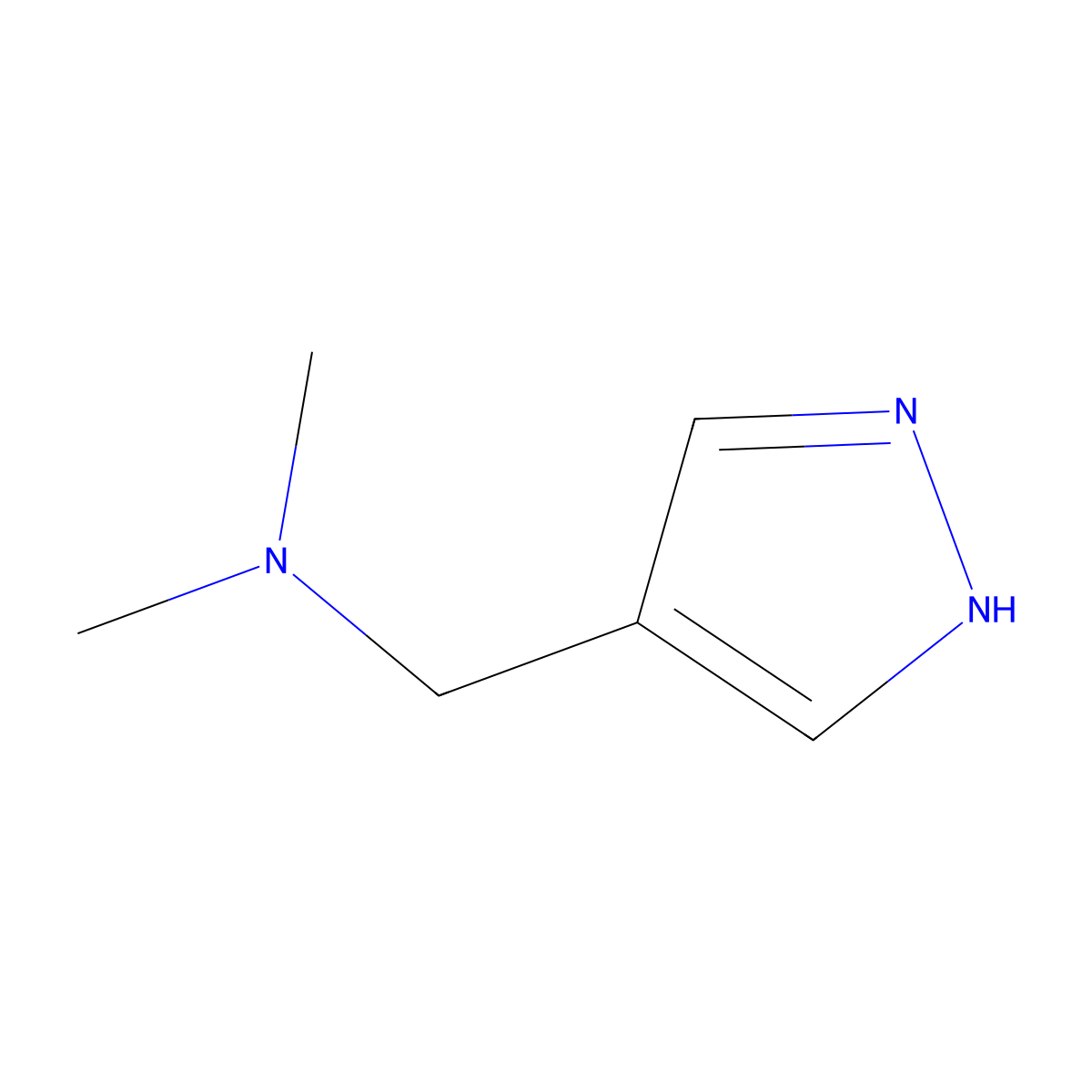 dimethyl[(1H-pyrazol-4-yl)methyl]amine molecular structure, CAS 37599-61-4