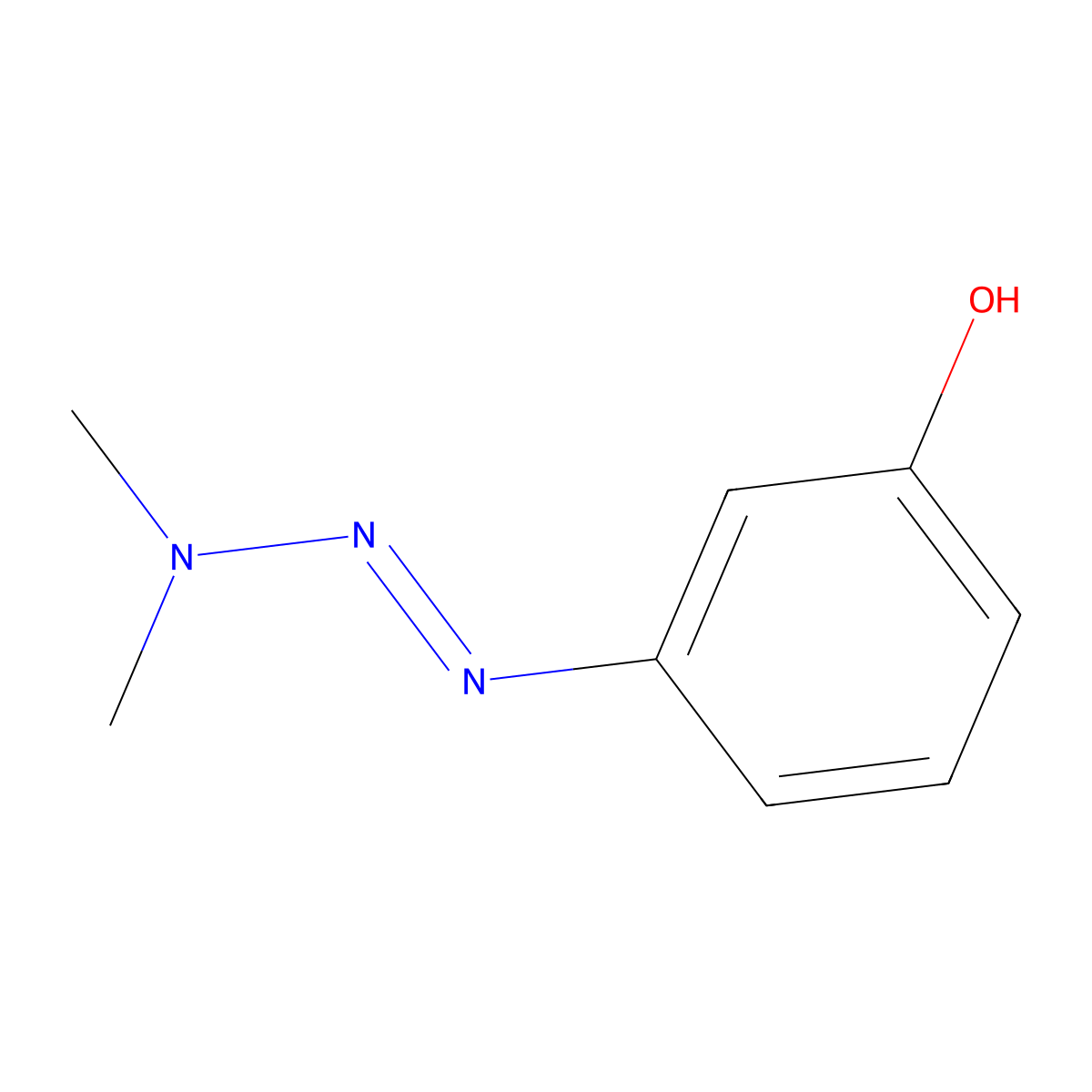 1-(3-Hydroxyphenyl)-3,3-dimethyltriazene molecular structure, CAS 37599-71-6