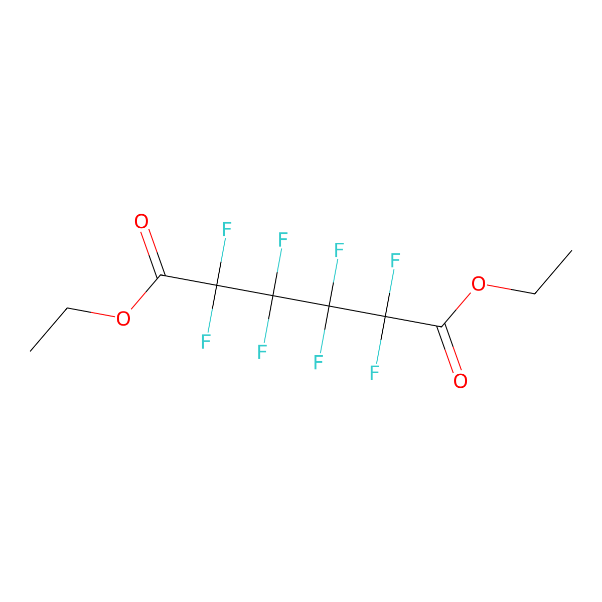 Hexanedioic acid, 2,2,3,3,4,4,5,5-octafluoro-, 1,6-diethyl ester molecular structure, CAS 376-50-1