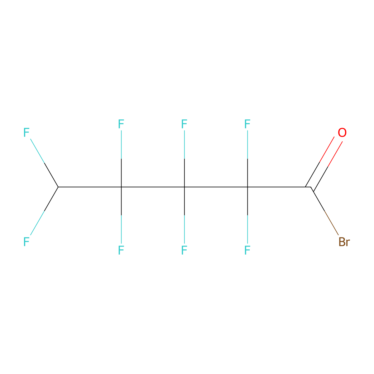 2,2,3,3,4,4,5,5-octafluoropentanoyl Bromide molecular structure, CAS 376-69-2