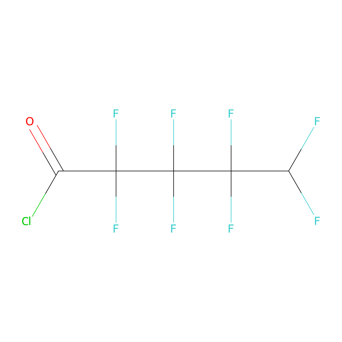 2,2,3,3,4,4,5,5-Octafluoropentanoyl chloride molecular structure, CAS 376-71-6