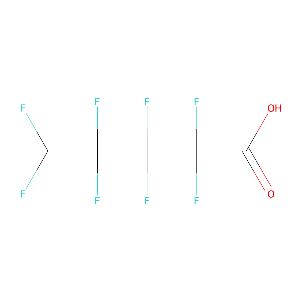 5H-Octafluoropentanoic acid molecular structure, CAS 376-72-7