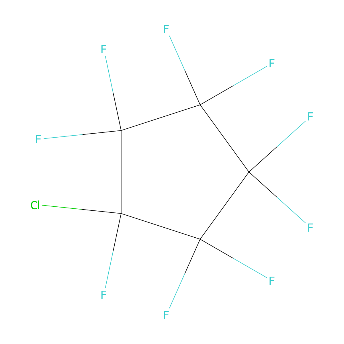 Chloro(nonafluoro)cyclopentane molecular structure, CAS 376-76-1