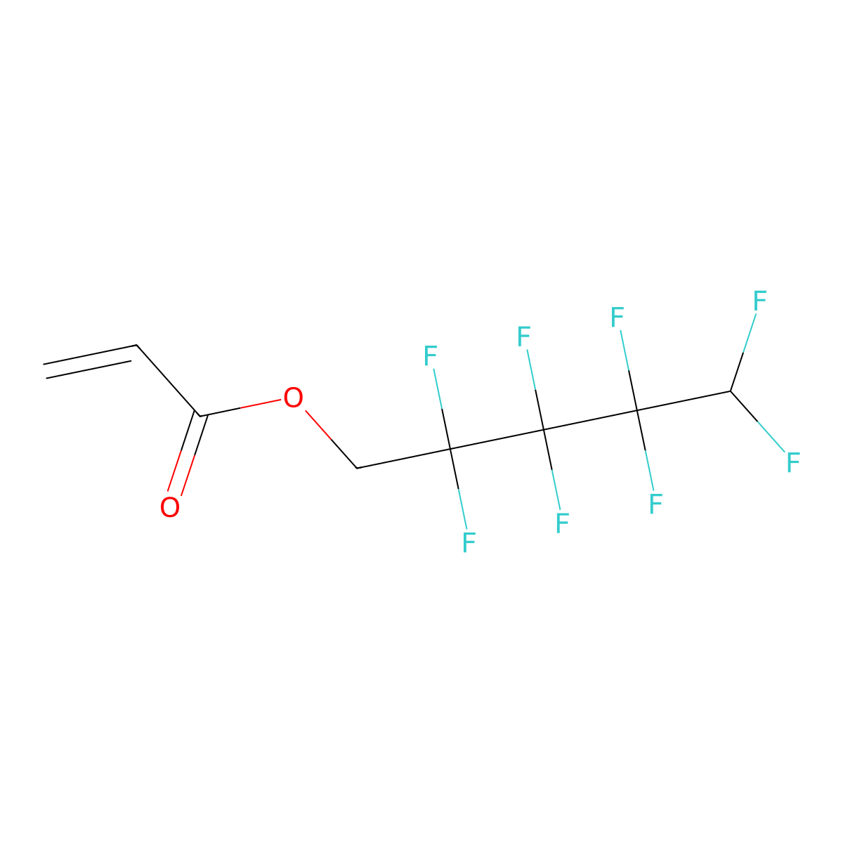 2,2,3,3,4,4,5,5-Octafluoropentyl acrylate molecular structure, CAS 376-84-1
