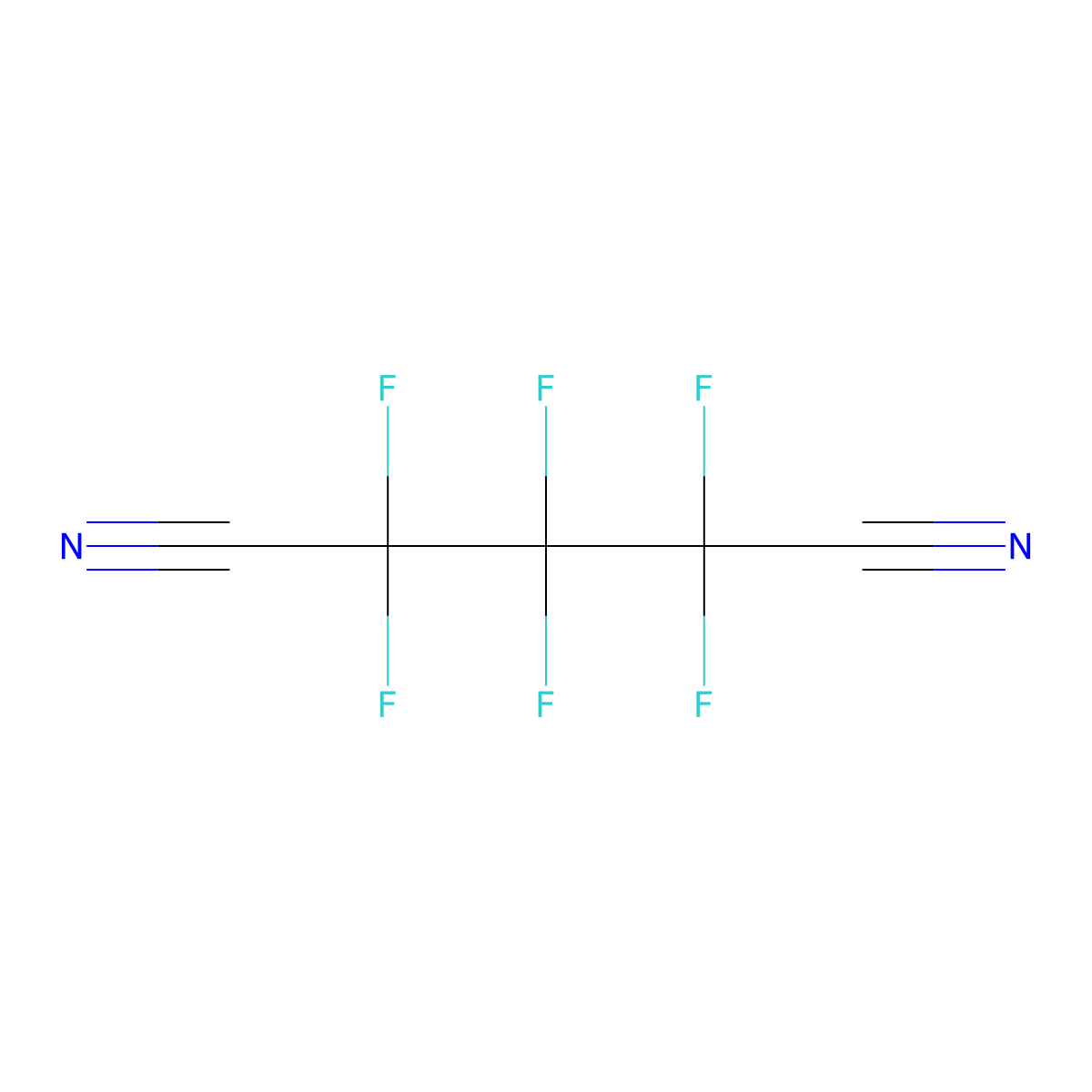 2,2,3,3,4,4-Hexafluoropentanedinitrile molecular structure, CAS 376-89-6