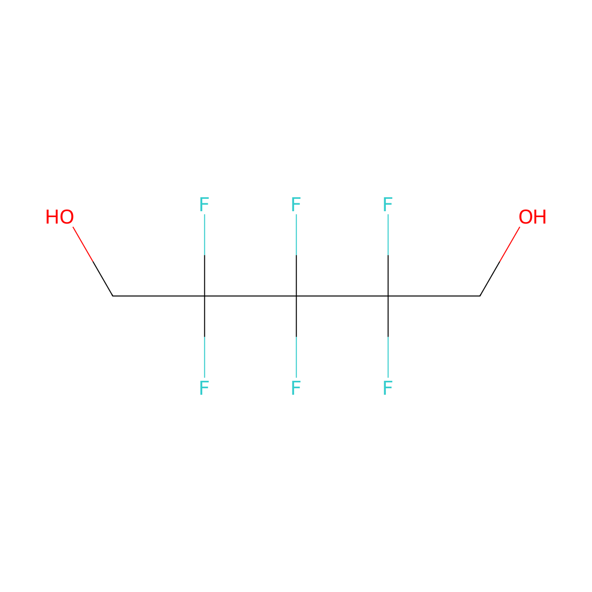 Hexafluoroamylene glycol molecular structure, CAS 376-90-9