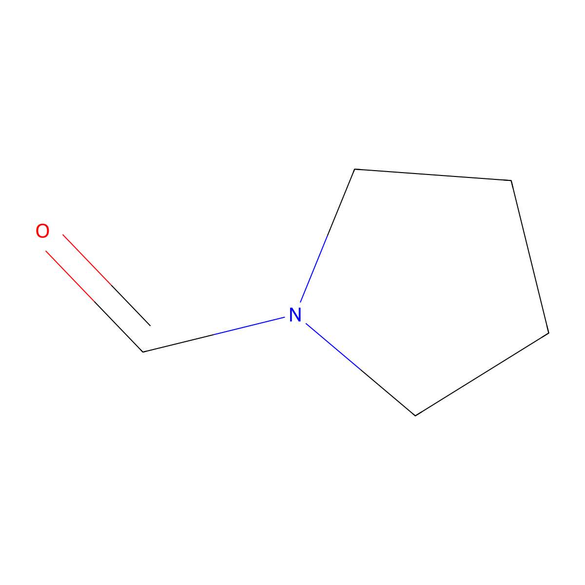 1-Pyrrolidinecarboxaldehyde molecular structure, CAS 3760-54-1