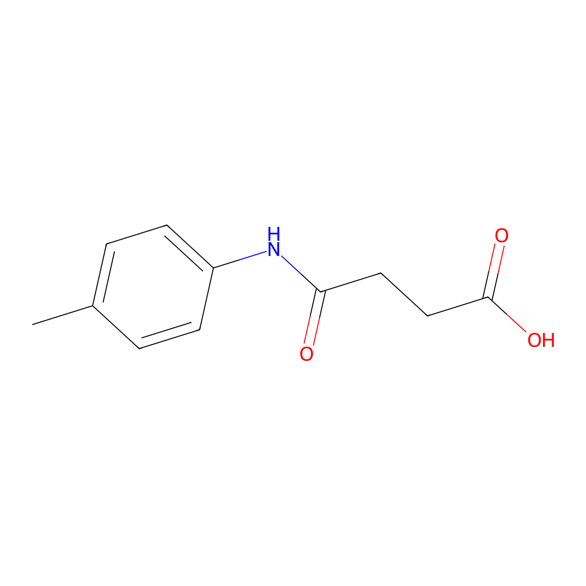 4-Oxo-4-(p-tolylamino)butanoic acid molecular structure, CAS 37600-44-5