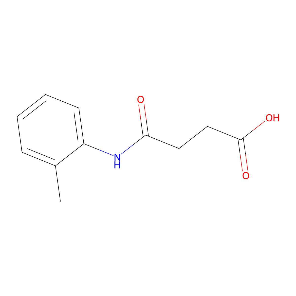 N-(O-Tolyl)succinamic acid molecular structure, CAS 37600-45-6