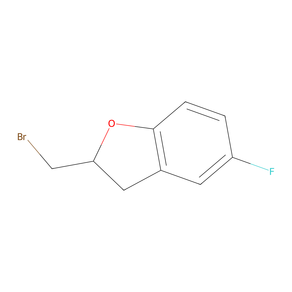 2-(Bromomethyl)-5-fluoro-2,3-dihydrobenzofuran molecular structure, CAS 37603-11-5