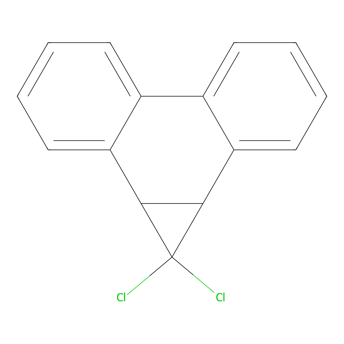 1H-Cyclopropa(l)phenanthrene, 1,1-dichloro-1a,9b-dihydro- molecular structure, CAS 37608-29-0