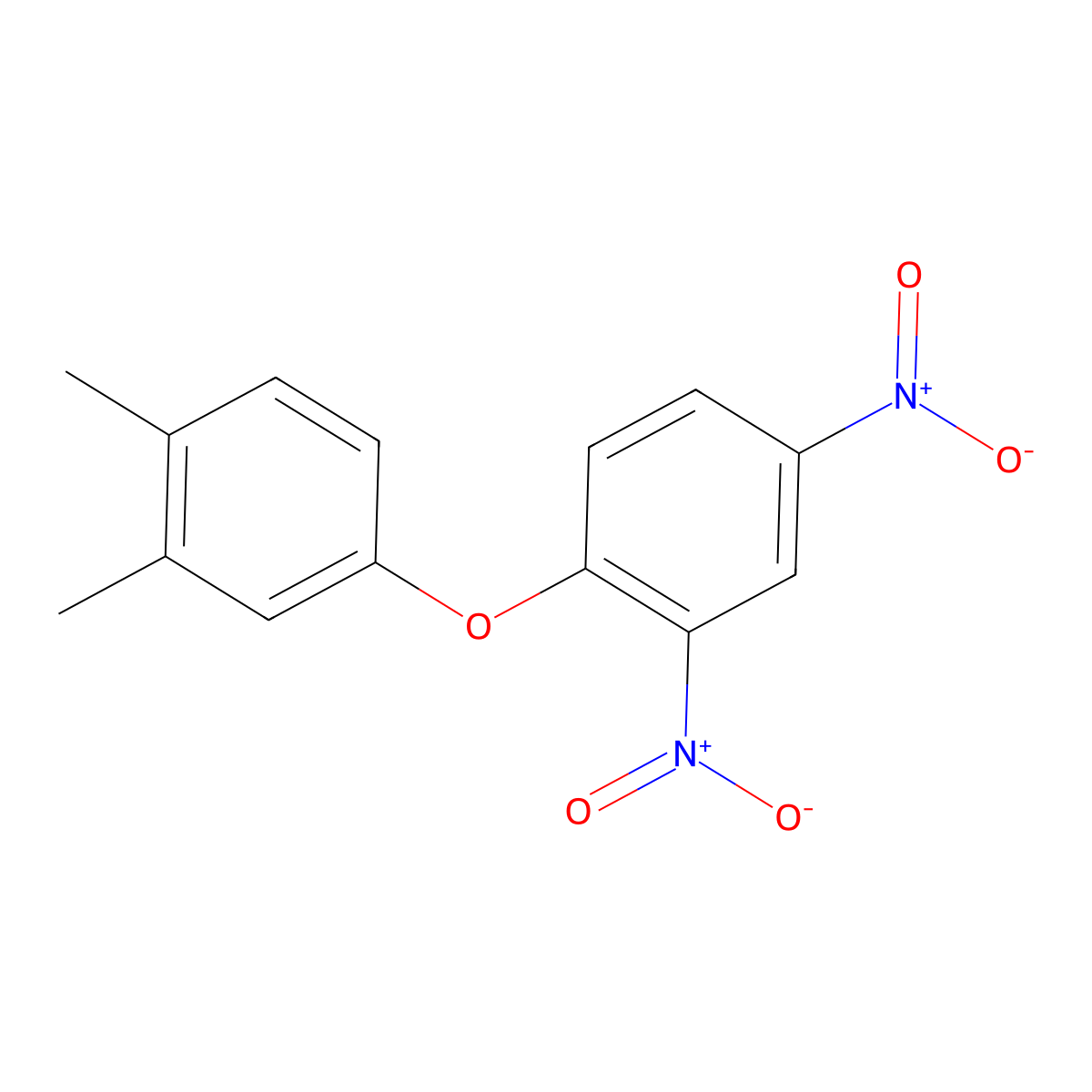 1-(3,4-Dimethylphenoxy)-2,4-dinitrobenzene molecular structure, CAS 3761-21-5