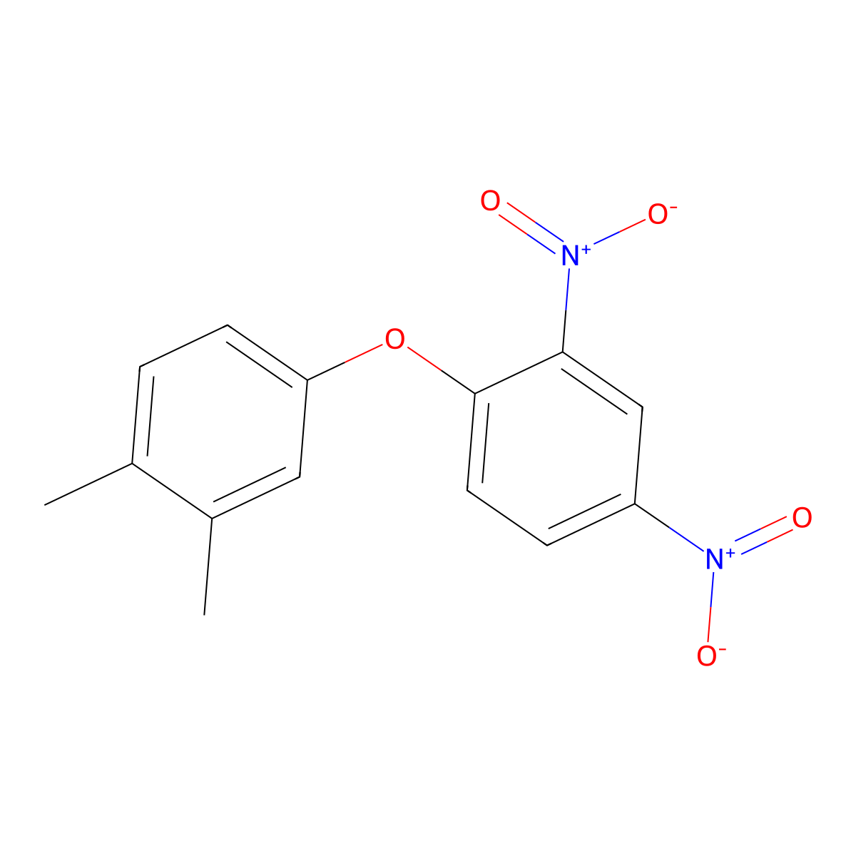1-(3,4-Dimethylphenoxy)-2,4-dinitrobenzene molecular structure, CAS 3761-21-5