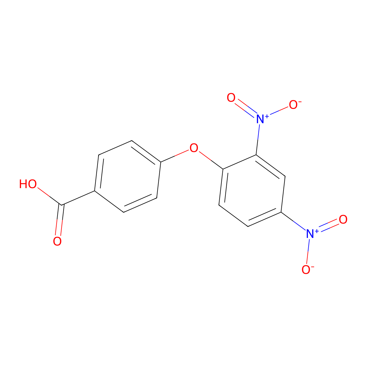 4-(2,4-Dinitrophenoxy)benzoic acid molecular structure, CAS 3761-31-7