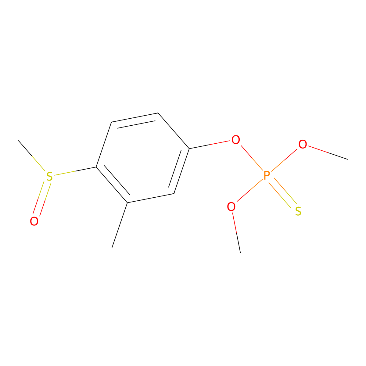 Mesulfenfos molecular structure, CAS 3761-41-9