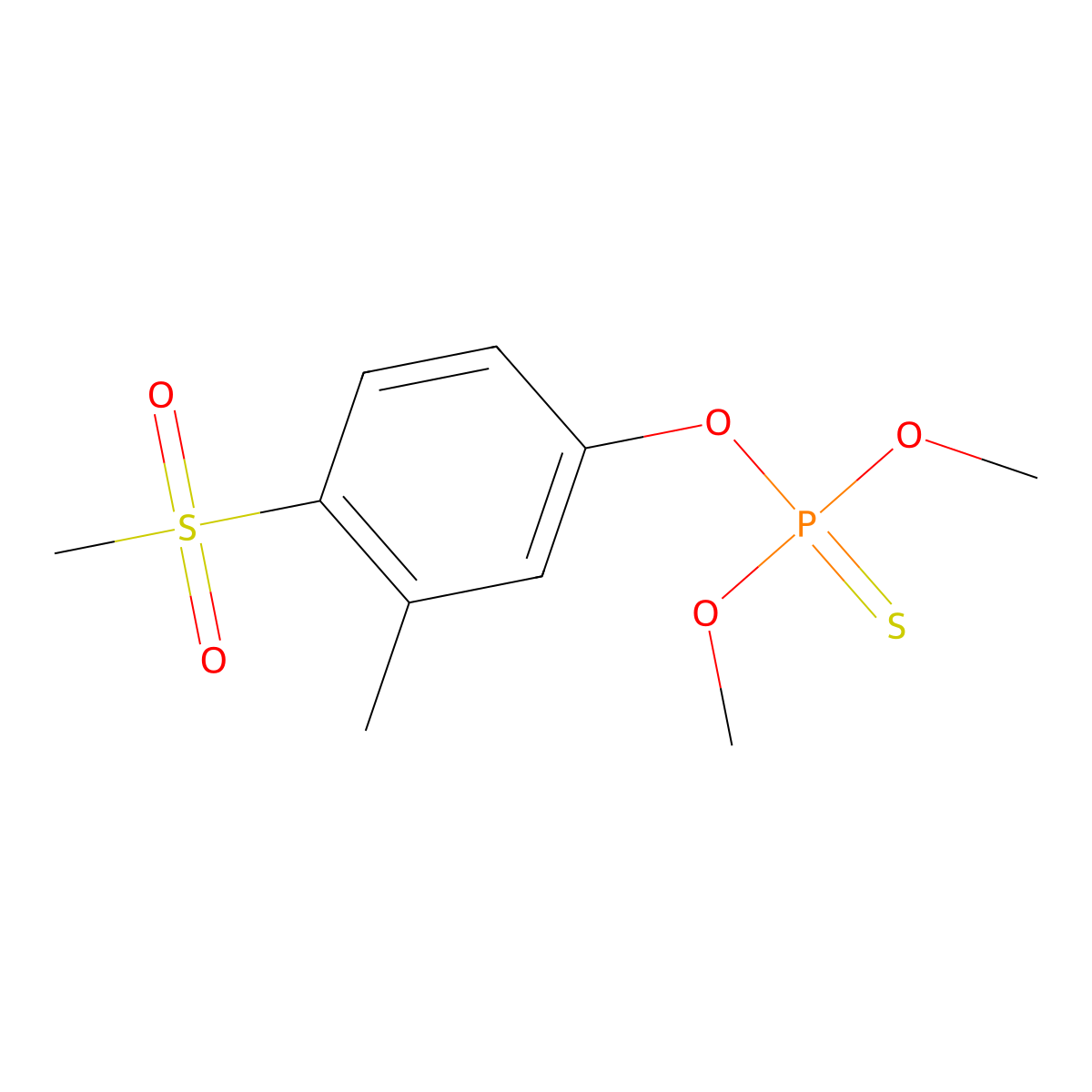Fenthion sulfone molecular structure, CAS 3761-42-0