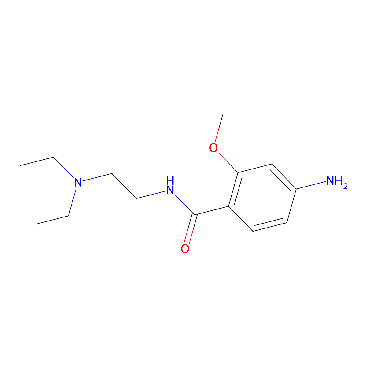 4-Amino-N-[2-(diethylamino)ethyl]-2-methoxybenzamide molecular structure, CAS 3761-48-6