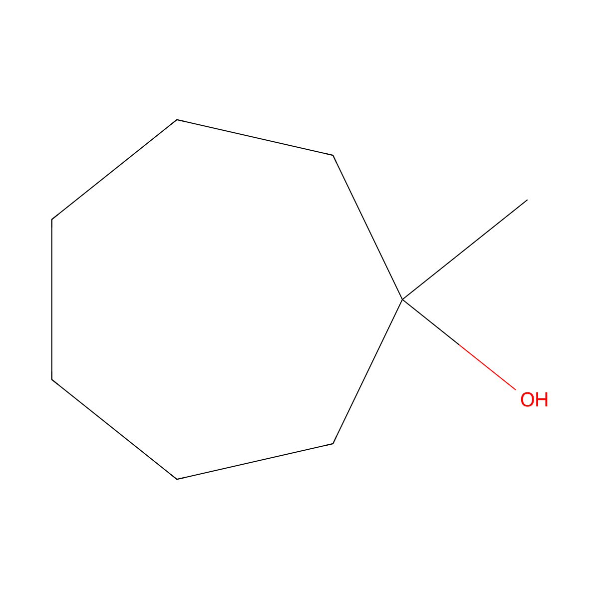 1-Methylcycloheptan-1-ol molecular structure, CAS 3761-94-2
