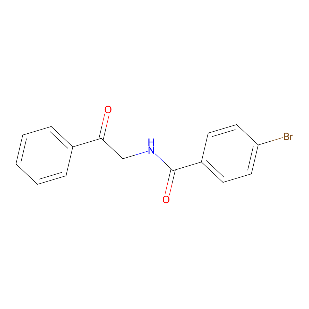4-bromo-N-phenacylbenzamide molecular structure, CAS 37611-23-7