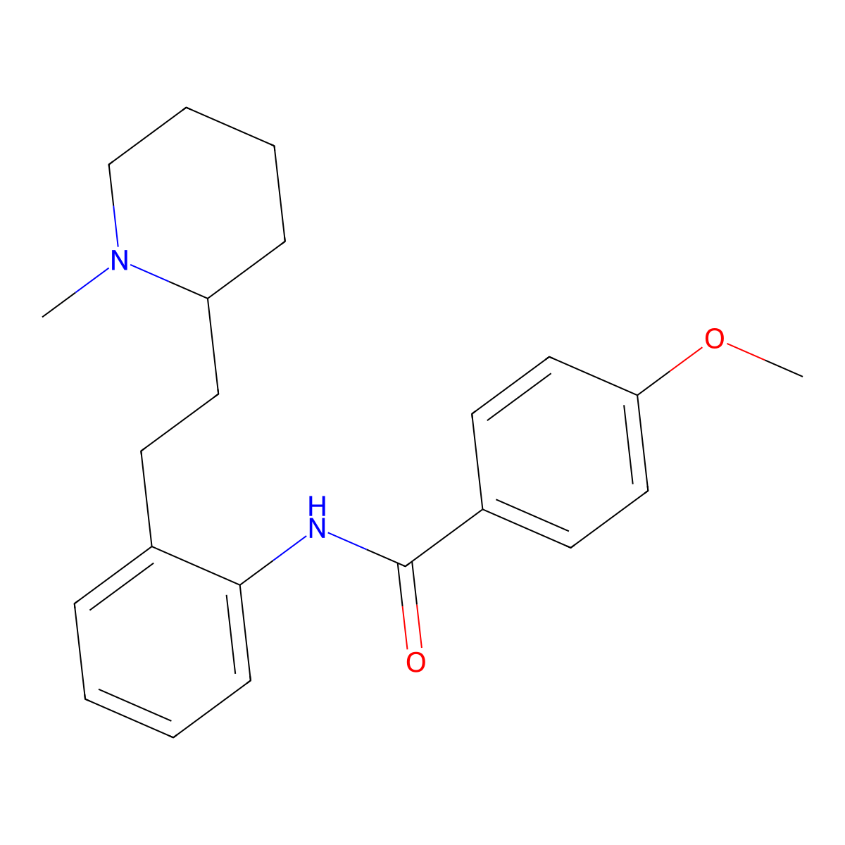 Encainide molecular structure, CAS 37612-13-8