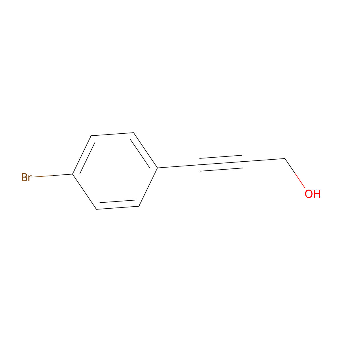 3-(4-Bromophenyl)prop-2-yn-1-ol molecular structure, CAS 37614-58-7