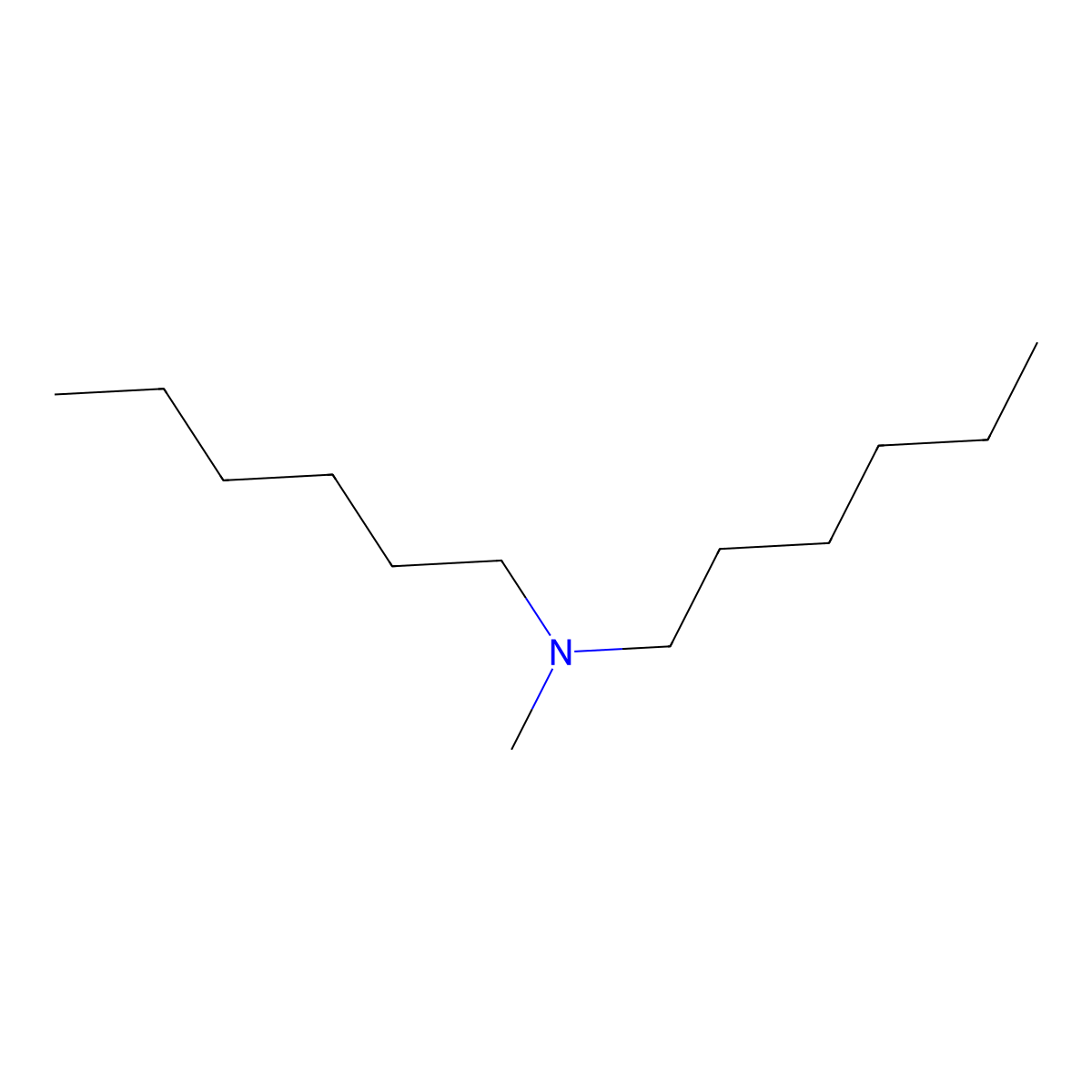 N-Methyldihexylamine molecular structure, CAS 37615-53-5
