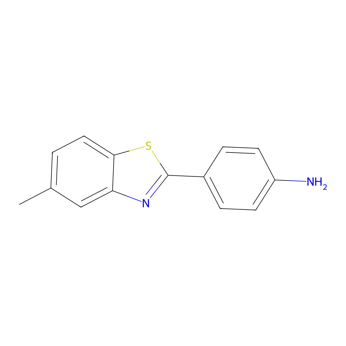 4-(5-Methyl-1,3-benzothiazol-2-yl)aniline molecular structure, CAS 37615-72-8