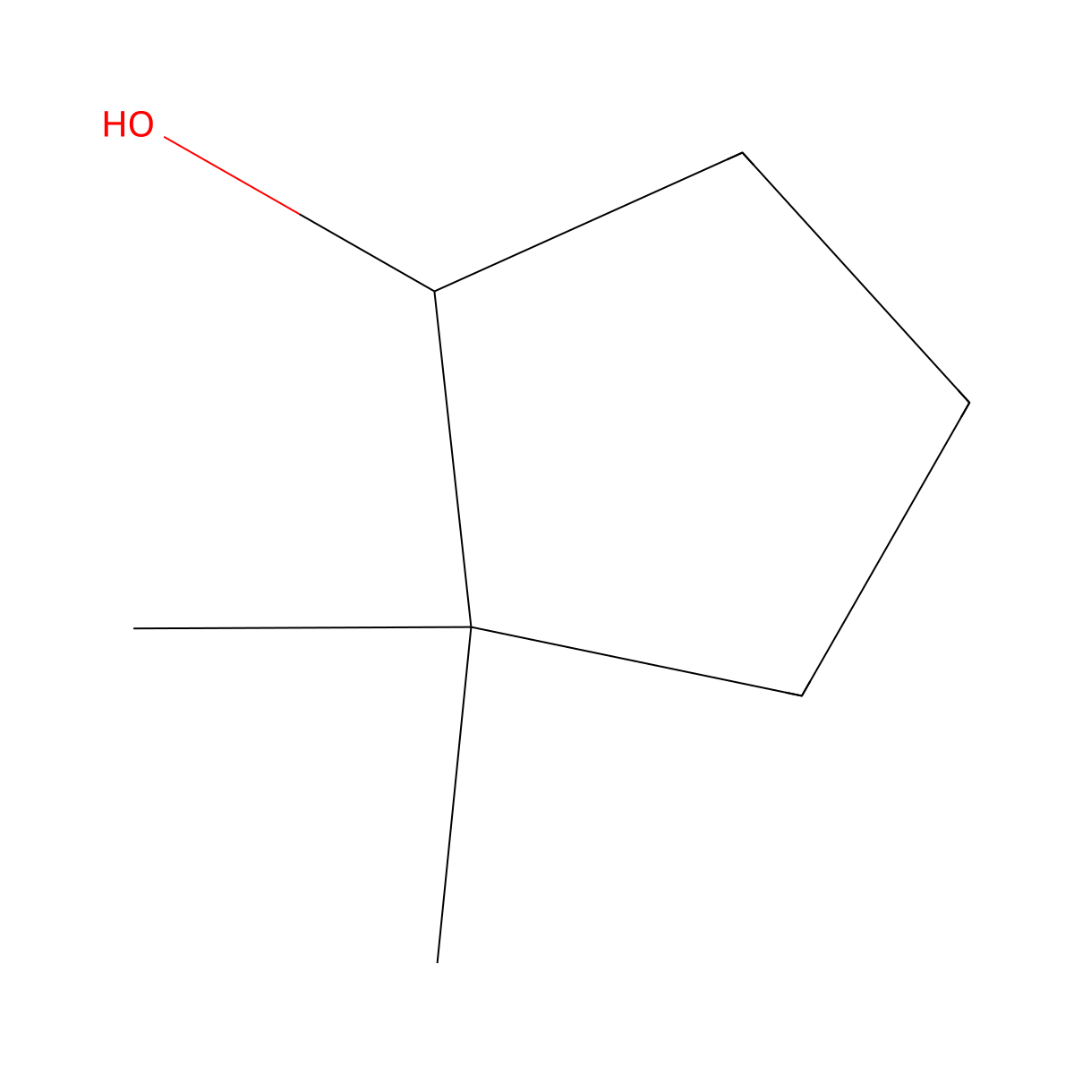 2,2-Dimethylcyclopentan-1-ol molecular structure, CAS 37617-33-7