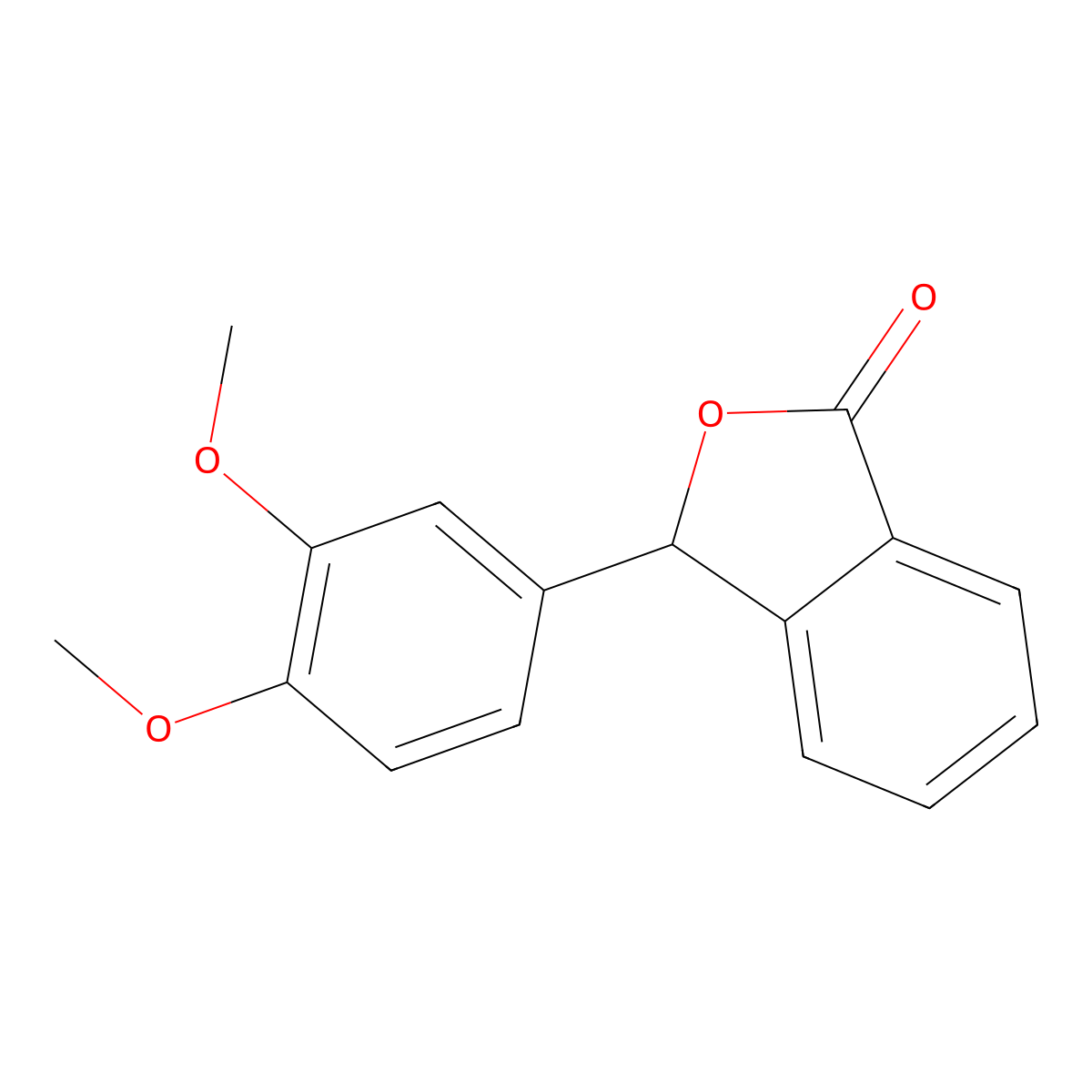 3-(3,4-dimethoxyphenyl)-3H-2-benzofuran-1-one molecular structure, CAS 37618-00-1