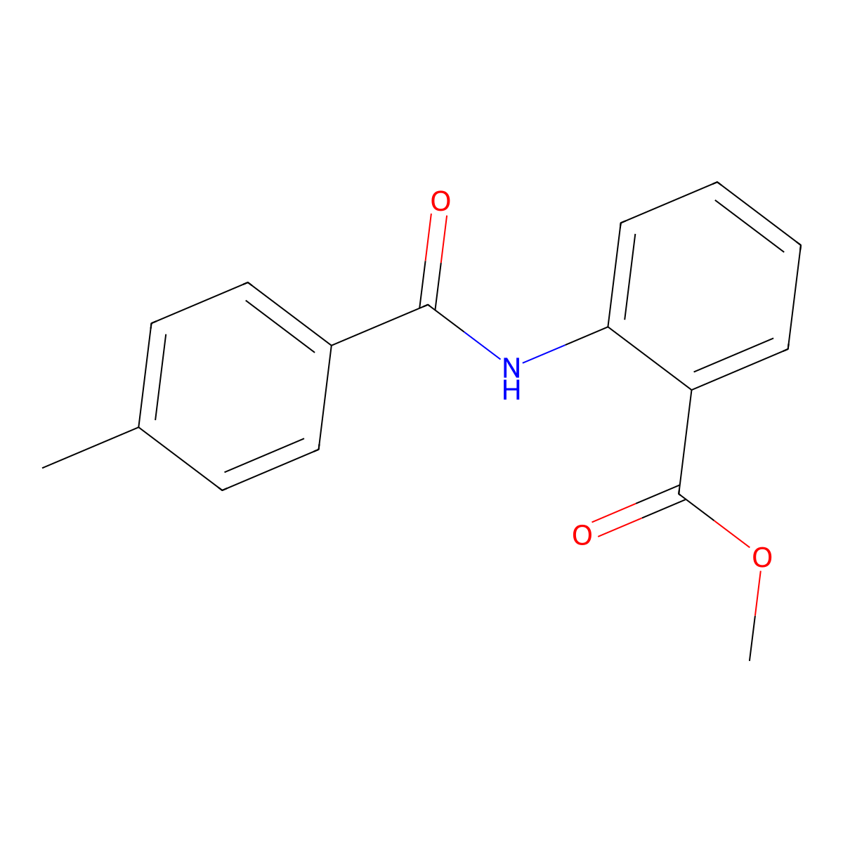 Methyl 2-[(4-methylbenzoyl)amino]benzoate molecular structure, CAS 37619-17-3