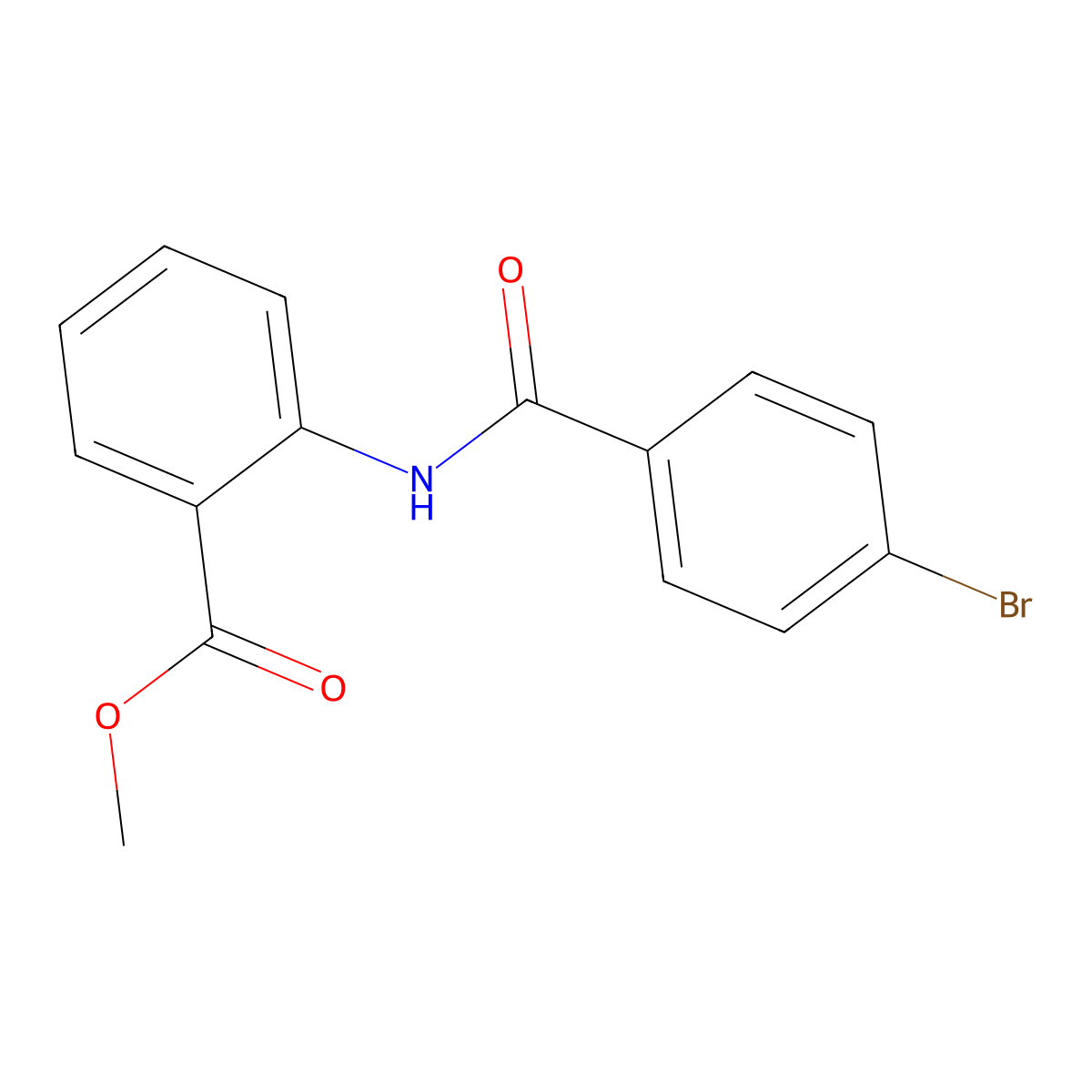 Methyl 2-[(4-bromobenzoyl)amino]benzoate molecular structure, CAS 37619-19-5
