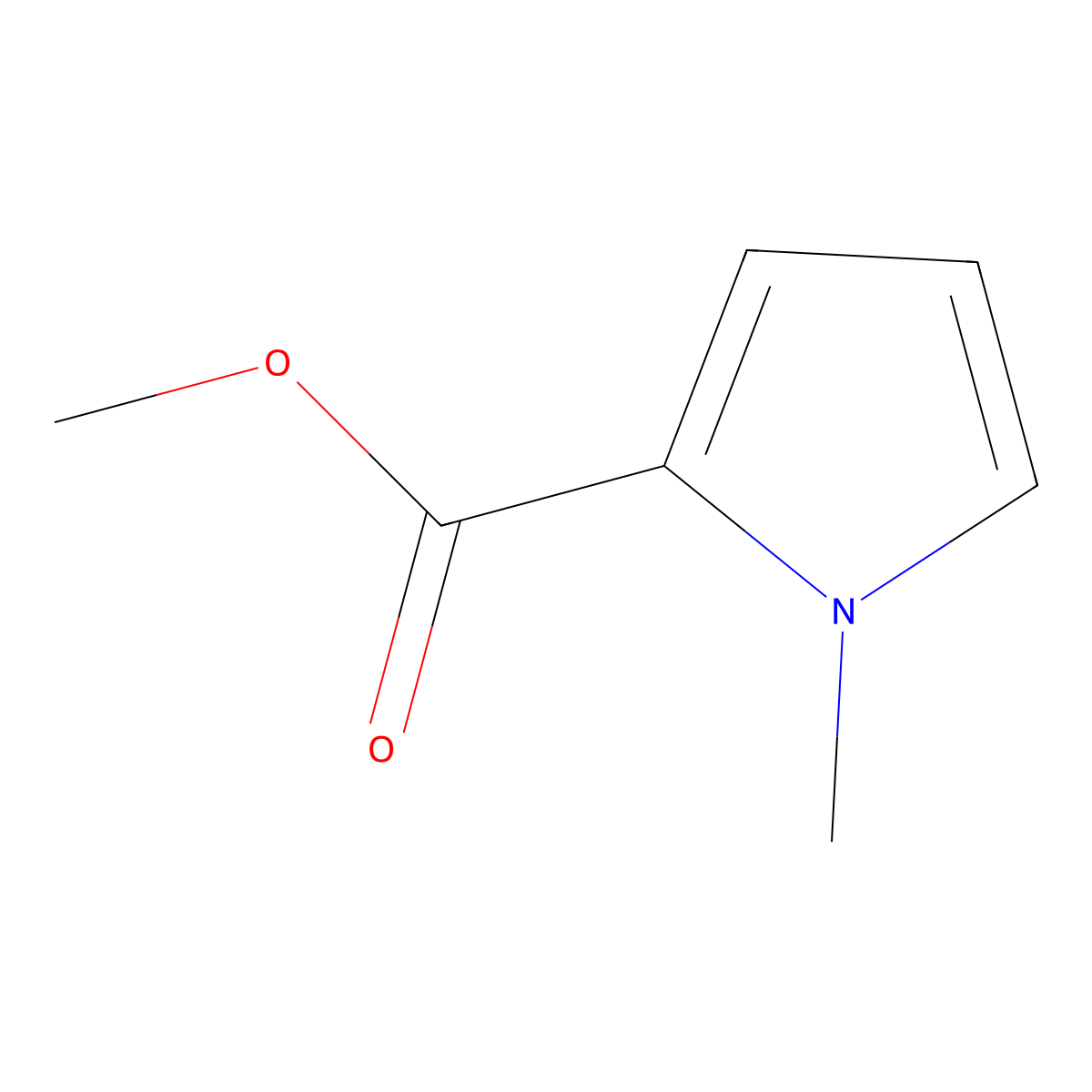 Methyl 1-methylpyrrole-2-carboxylate molecular structure, CAS 37619-24-2