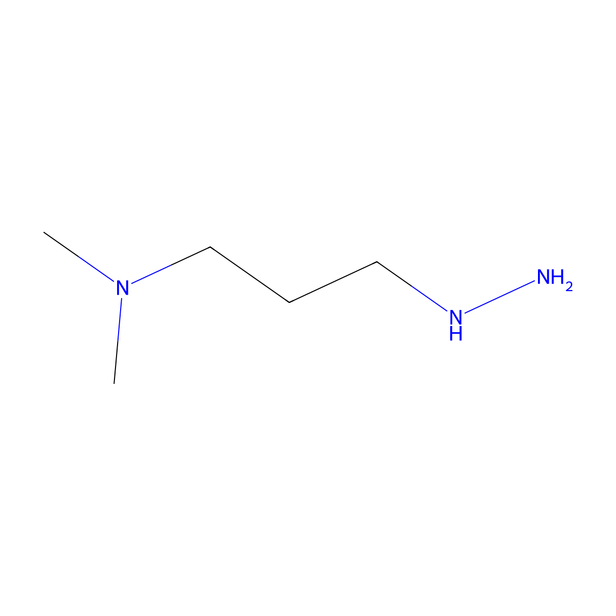 3-Hydrazinyl-N,N-dimethyl-1-propanamine molecular structure, CAS 3762-38-7
