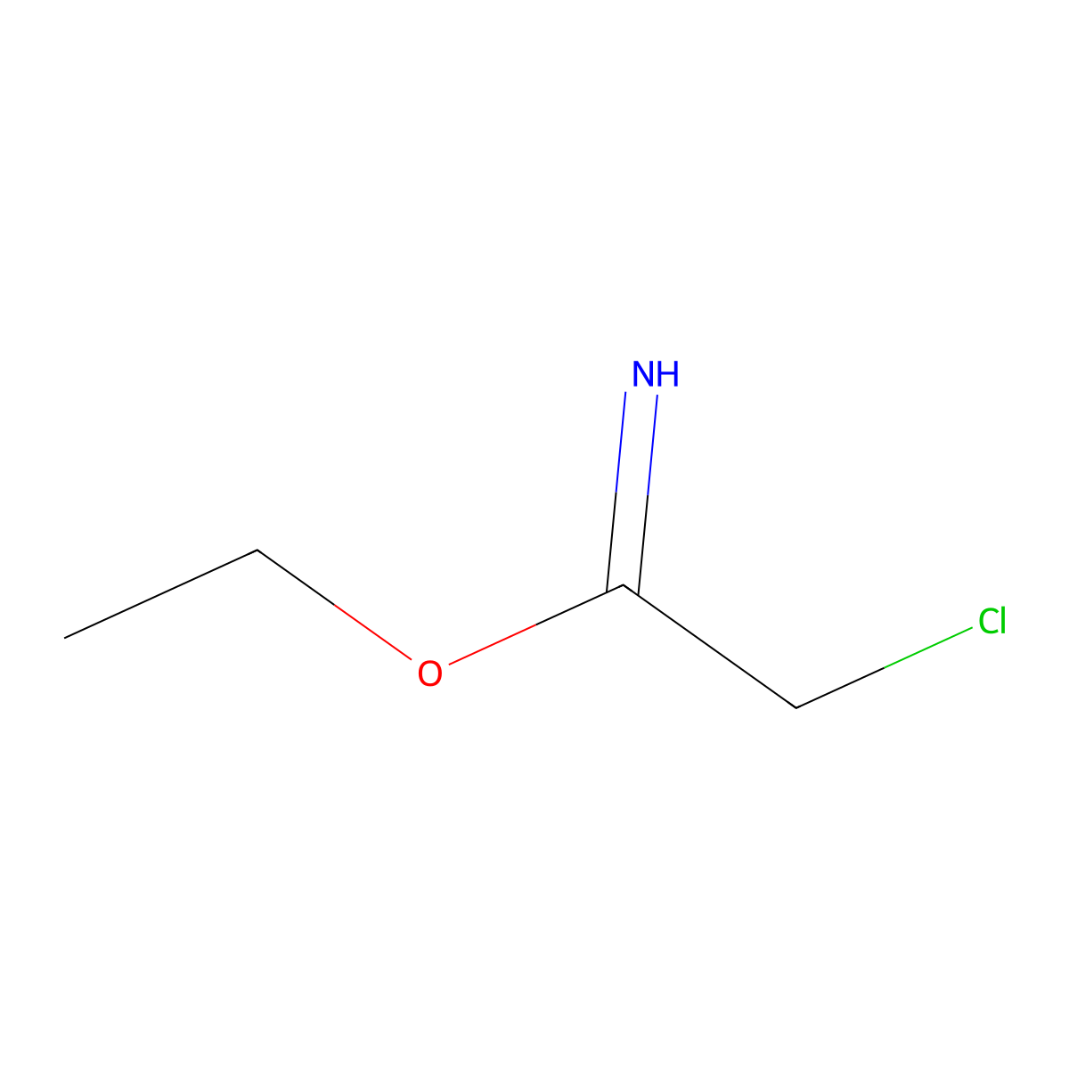 Ethyl chloroacetimidate molecular structure, CAS 37622-36-9
