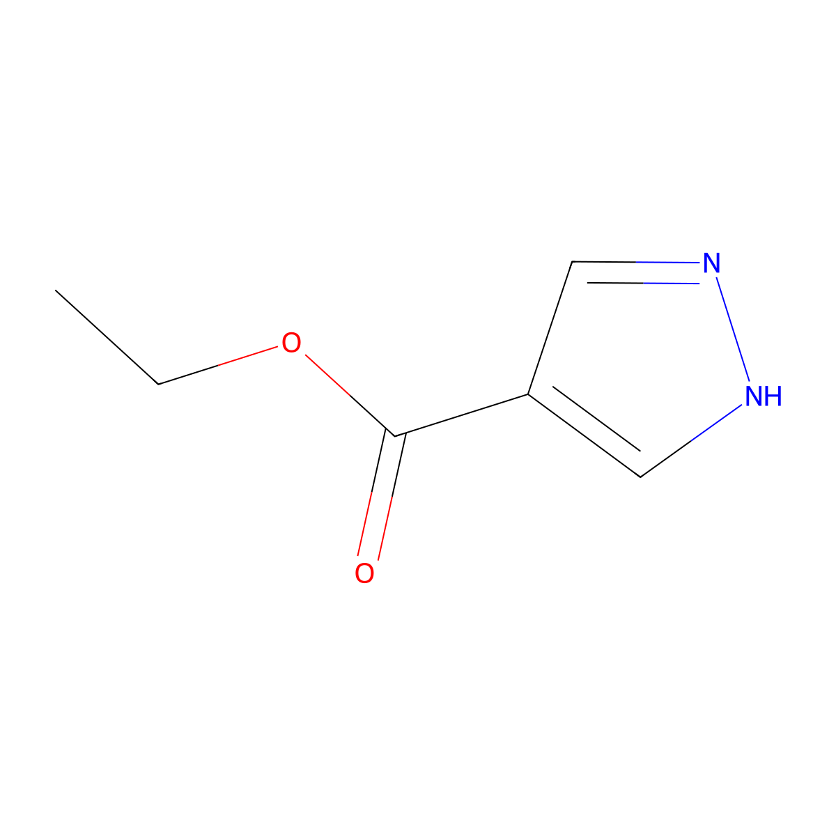 ethyl 1H-pyrazole-4-carboxylate molecular structure, CAS 37622-90-5