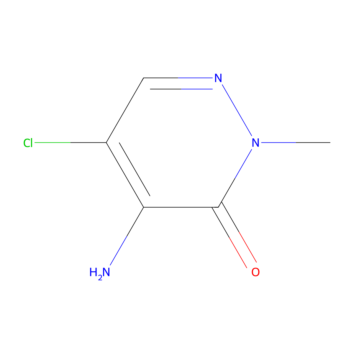 4-Amino-5-chloro-2-methyl-2,3-dihydropyridazin-3-one molecular structure, CAS 37626-98-5