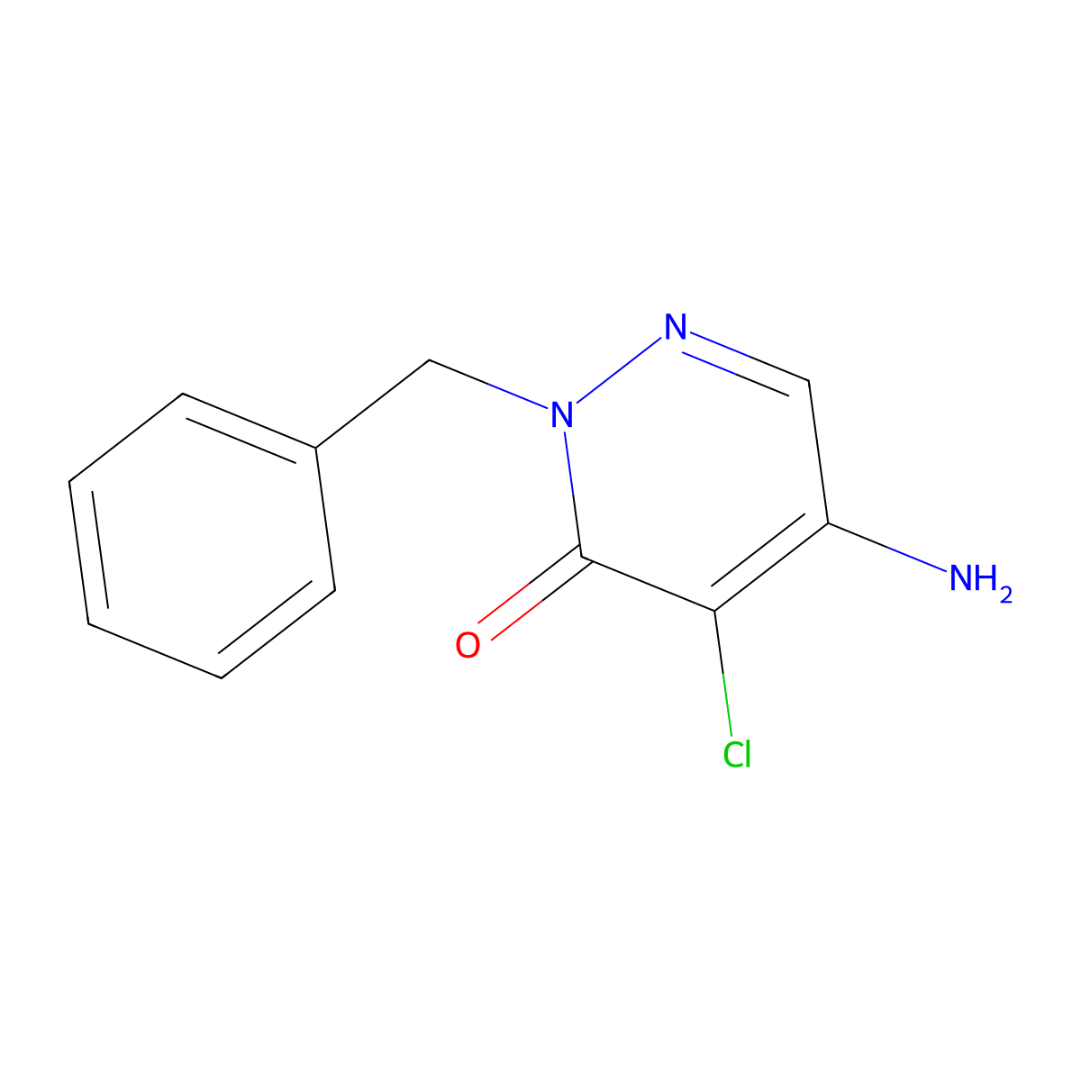 5-Amino-2-benzyl-4-chloro-2,3-dihydropyridazin-3-one molecular structure, CAS 37626-99-6