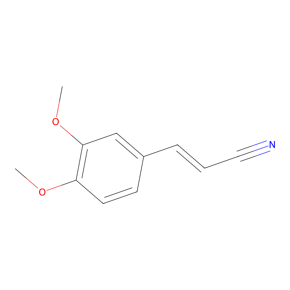 3-(3,4-Dimethoxyphenyl)acrylonitrile molecular structure, CAS 37629-85-9