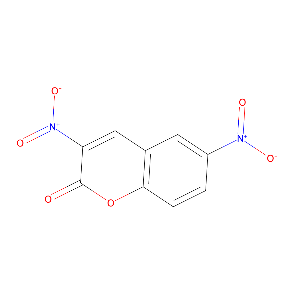3,6-dinitro-2H-chromen-2-one molecular structure, CAS 37630-80-1