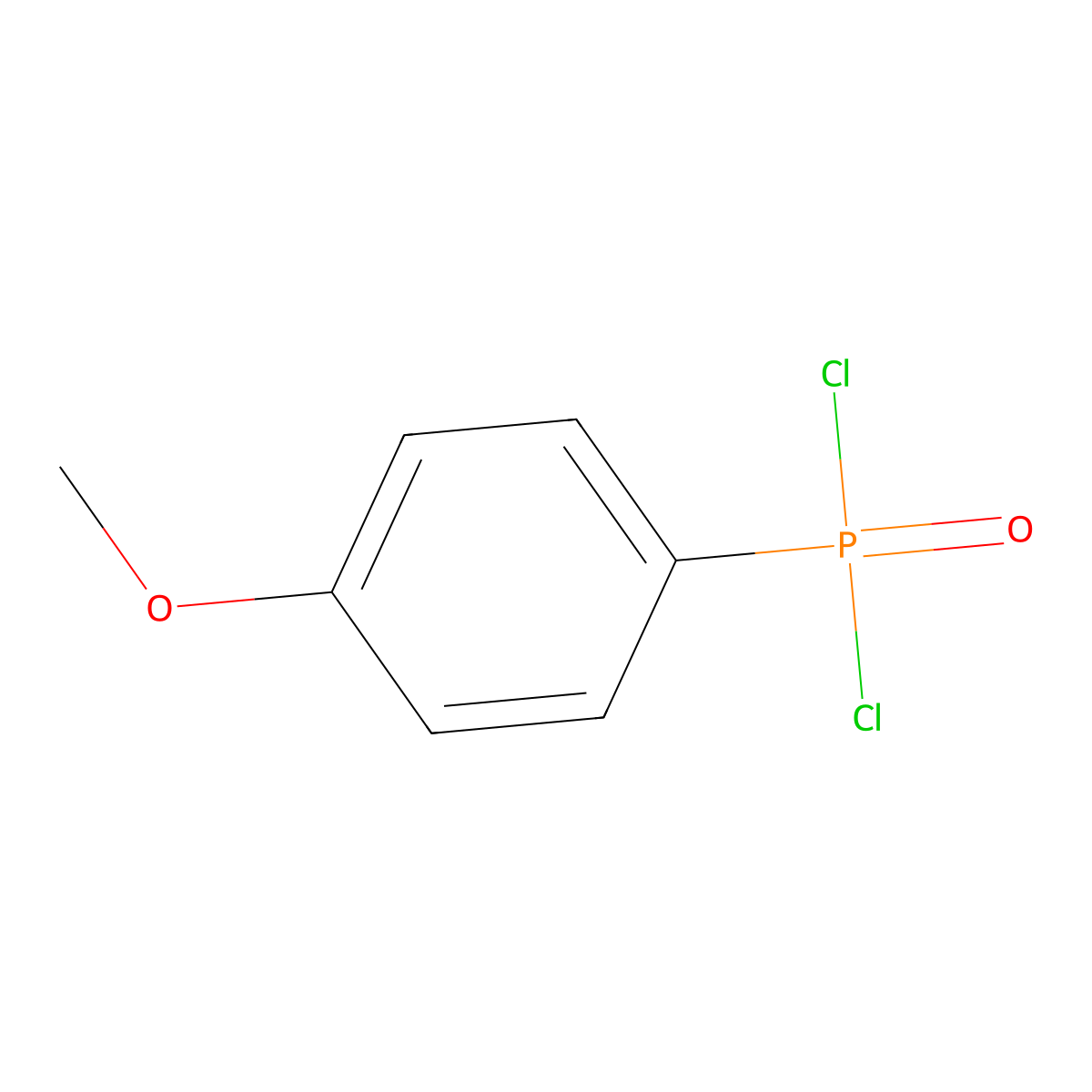 4-Methoxyphenylphosphonic Dichloride molecular structure, CAS 37632-18-1
