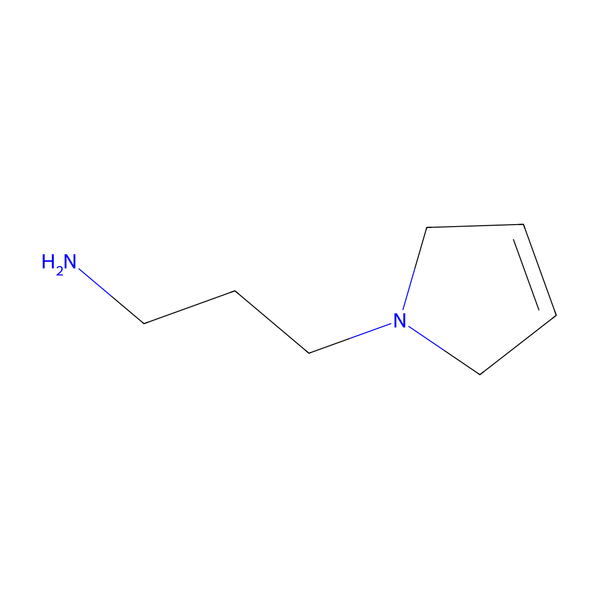 3-(2,5-dihydro-1H-pyrrol-1-yl)propan-1-amine molecular structure, CAS 37632-58-9