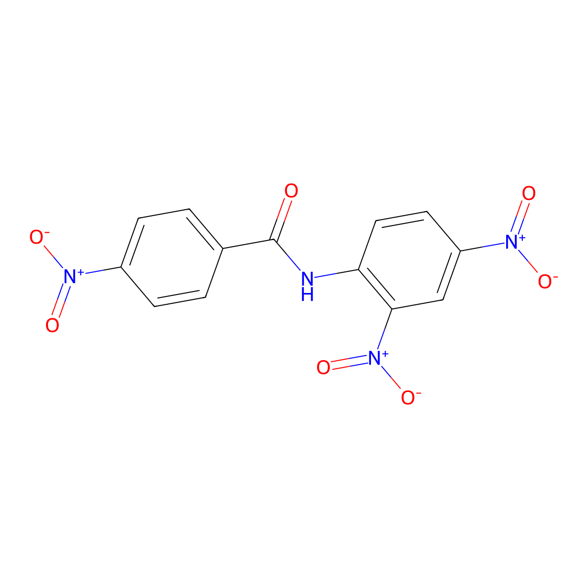 Benzamide, N-(2,4-dinitrophenyl)-4-nitro- molecular structure, CAS 37632-91-0