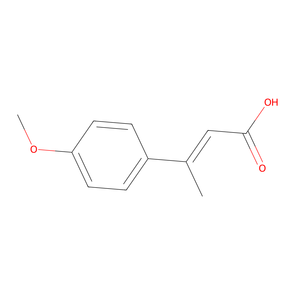 (2E)-3-(4-methoxyphenyl)but-2-enoic acid molecular structure, CAS 376346-53-1